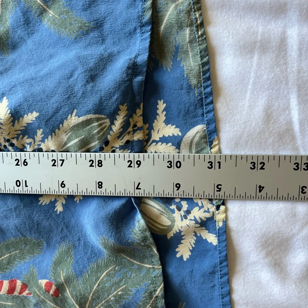 Vintage Avanti Mens Hawaiian Shirt 100% Silk Size L Short Sleeve Button Up Blue - Picture 7 of 8